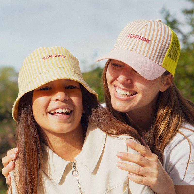 Bob enfant Sunshine large rayure jaune (3-6 ans) Chamaye Ambiance 2