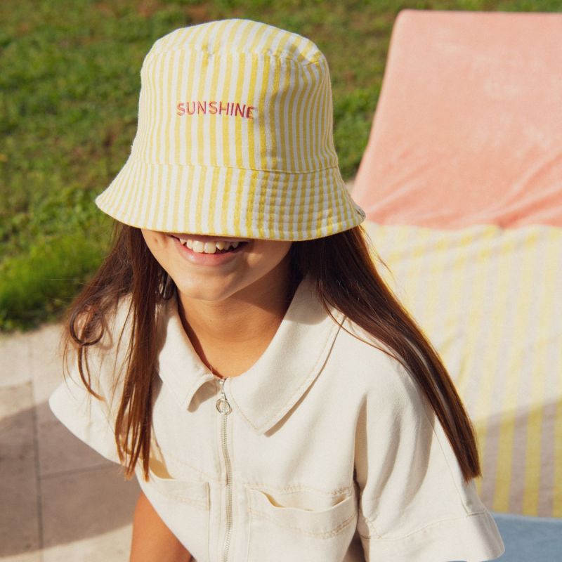 Bob enfant Sunshine large rayure jaune (3-6 ans) Chamaye Ambiance 4