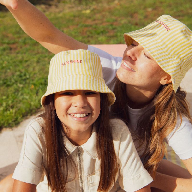 Bob enfant Sunshine large rayure jaune (3-6 ans) Chamaye Ambiance 5