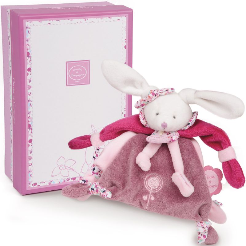 Coffret doudou attache sucette lapin Cerise Doudou et Compagnie Produit 1 grande taille