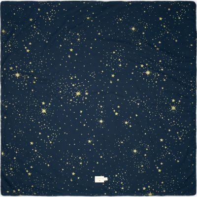 Tapis de parc Colorado coton bio Gold stella Night blue (100 x 100 cm)  par Nobodinoz