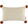 Coussin tricoté à pompons écru So Natural (22 x 35 cm) - Nobodinoz