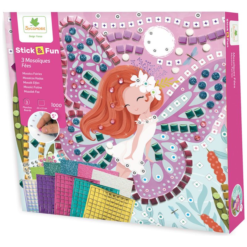 Coffret 3 mosaïques Fées Sycomore Packaging 1