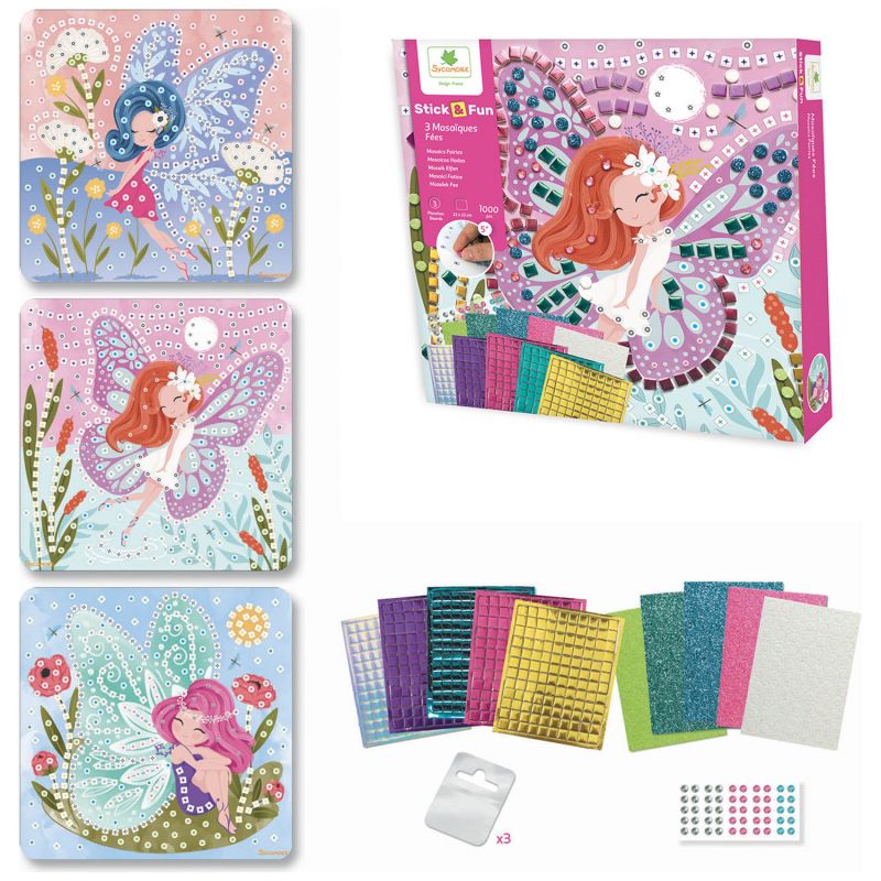 Coffret 3 mosaïques Fées Sycomore Produit 3