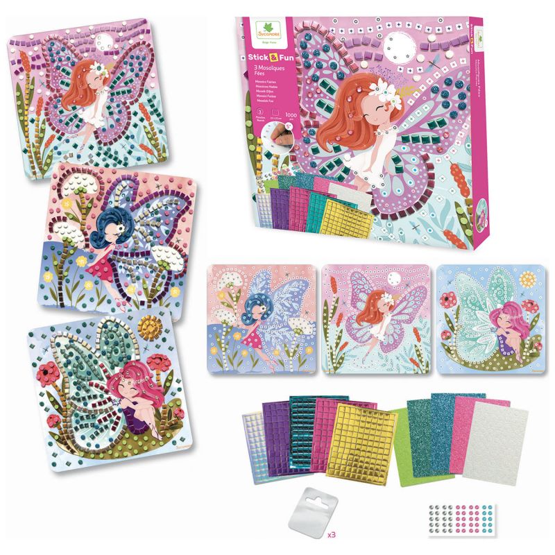 Coffret 3 mosaïques Fées Sycomore Produit 4