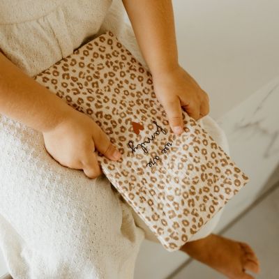 Protège livret de famille Gaze Léopard (personnalisable)