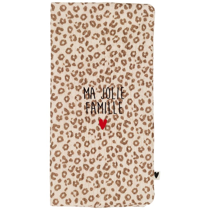 Protège livret de famille Gaze Léopard (personnalisable) Atelier Wagram Produit 4