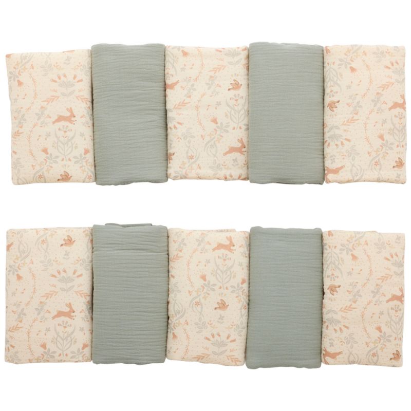 Tour de lit modulable et respirant jardin enchanté et vert de gris (10 éléments) BB & Co Produit 3