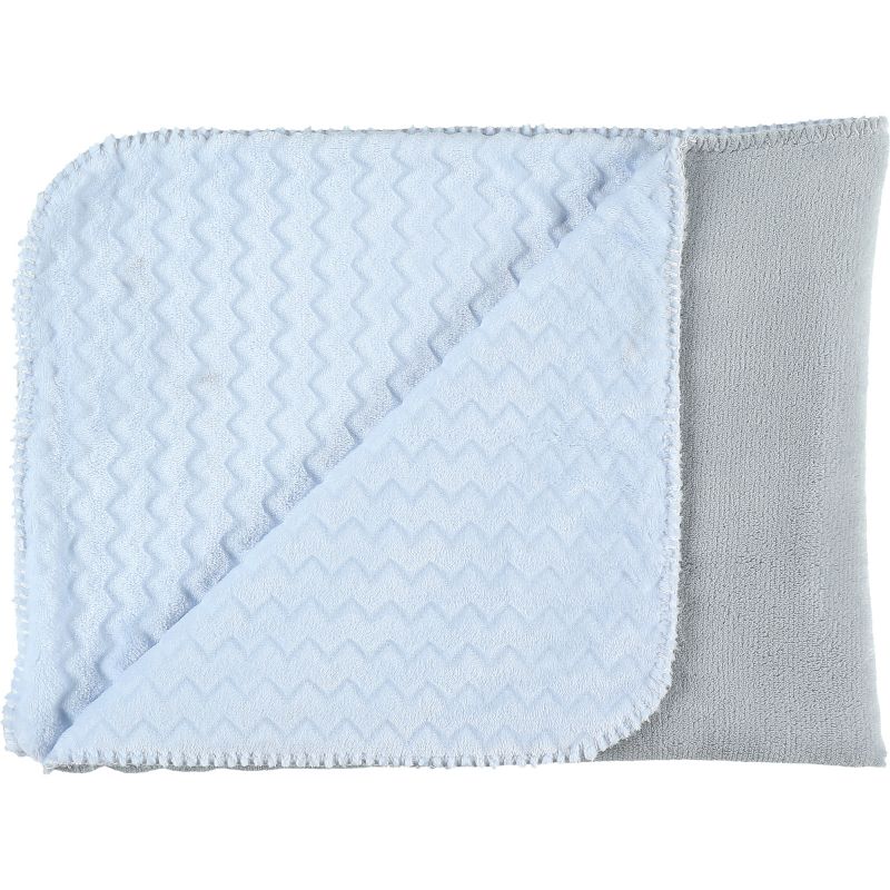 Couverture bicolore Groloudoux Mix & Match bleu clair et grise (75 x 100 cm) Noukie's