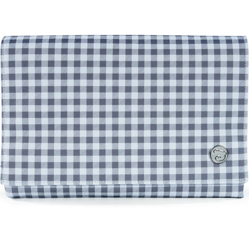 Tapis à langer Together Vichy bleu et gris Pasito a pasito