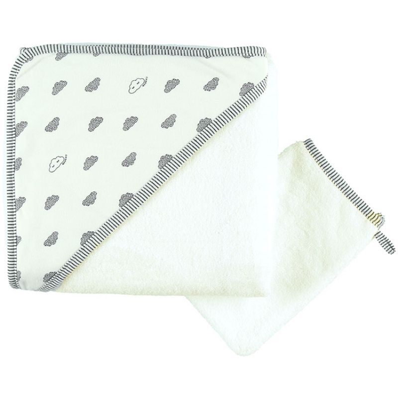 Cape de bain et gant Timeless (75 x 75 cm) Noukie's