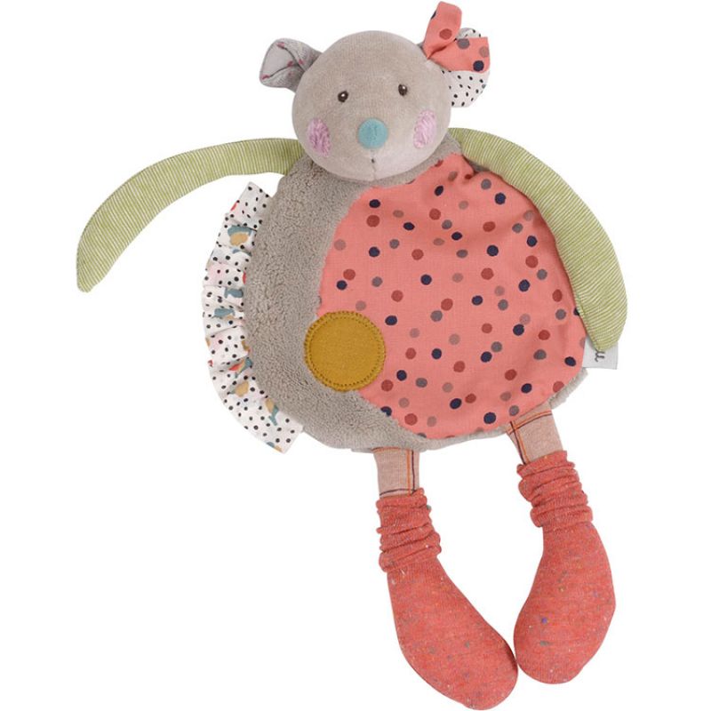 Doudou plat souris Les Jolis trop beaux (32 cm) Moulin Roty