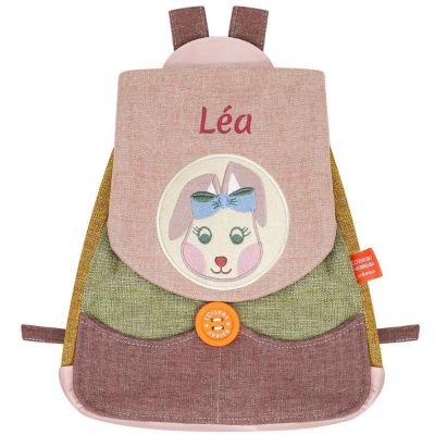 Sac à dos bébé Tchiki madame lapin (personnalisable)  par L'oiseau bateau