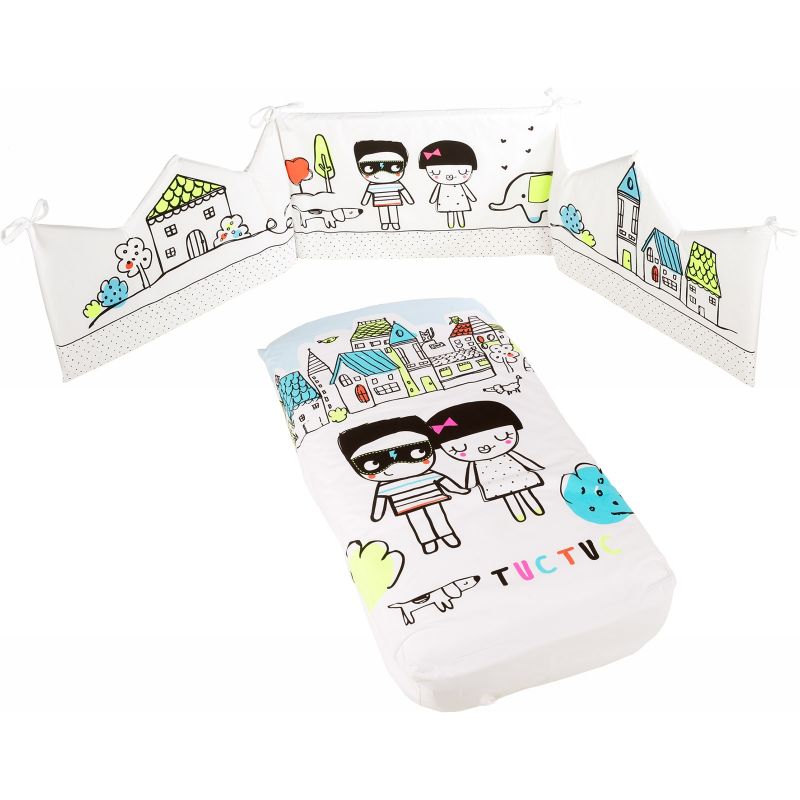 Set édredon et tour de lit People (pour lits 60 x 120 cm) Tuc Tuc
