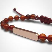 Bracelet Maracas perles (or rose 750° et ambre)