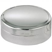 Boîte à dents ronde personnalisable (métal argenté)