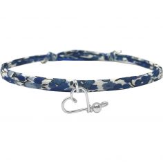 Bracelet cordon liberty Mon petit cœur argent (personnalisable) - Padam Padam
