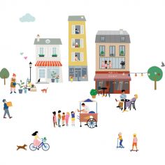 Planche easy stickers Mon village