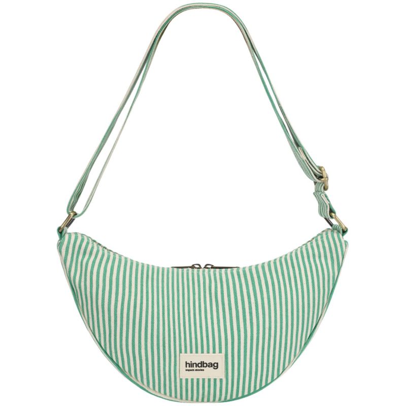 Sac banane Andrea Rayures Fines Vert Hindbag Produit 1