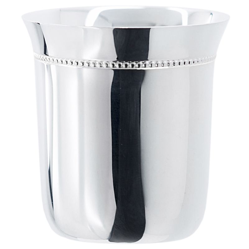 Timbale évasée perles (argent massif 925°) Aubry-Cadoret