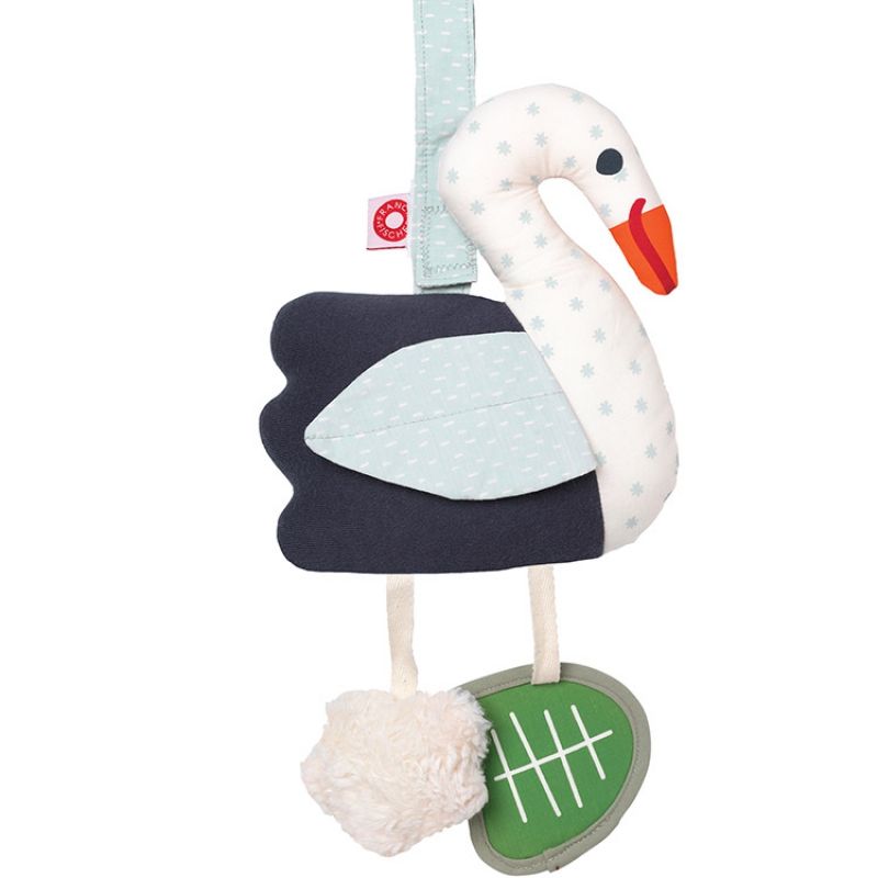 Jeu d'éveil à suspendre Filippa le cygne en coton bio Franck & Fischer