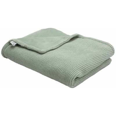 Couverture en tricot et flanelle Argile (75 x 100 cm) Trois Kilos Sept