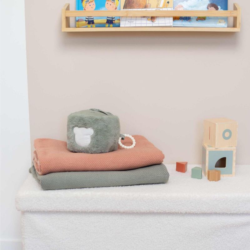 Couverture en tricot et flanelle Argile (75 x 100 cm) Trois Kilos Sept Ambiance 3