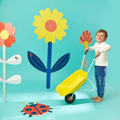 Brouette en métal Happy Garden