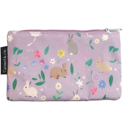 Trousse scolaire Lapins violets Caramel & Cie
