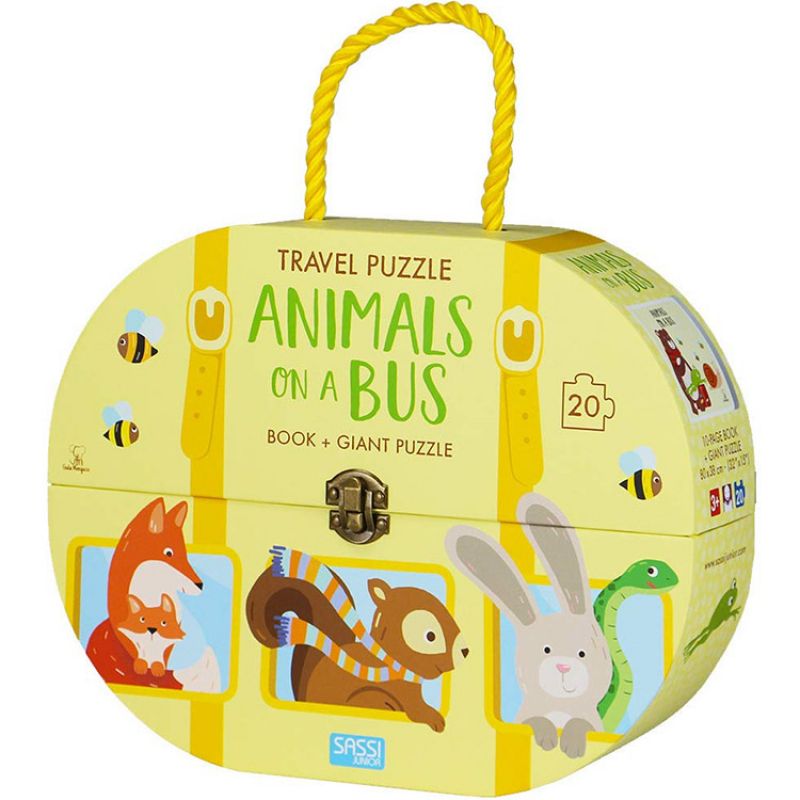 Livre et puzzle Le bus des animaux Sassi Junior