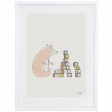 Poster encadré Play blocks Playtime by Briagell Perret (30 x 40 cm)  par Lilipinso