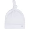 Bonnet noué bébé en coton bio Pure blanc (0-3 mois) - Baby's Only
