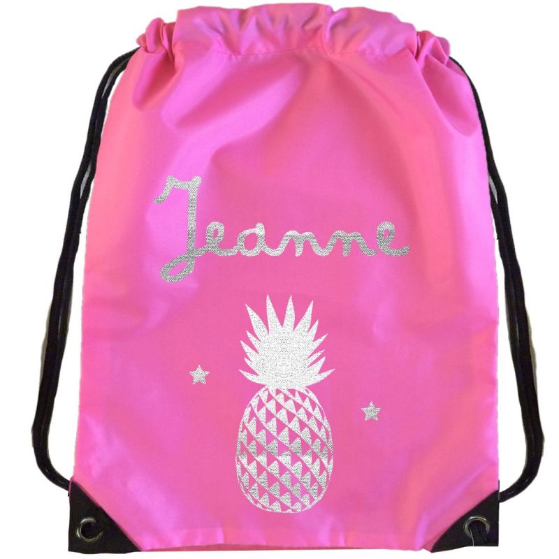 Sac à dos souple rose clair (personnalisable) Les Griottes