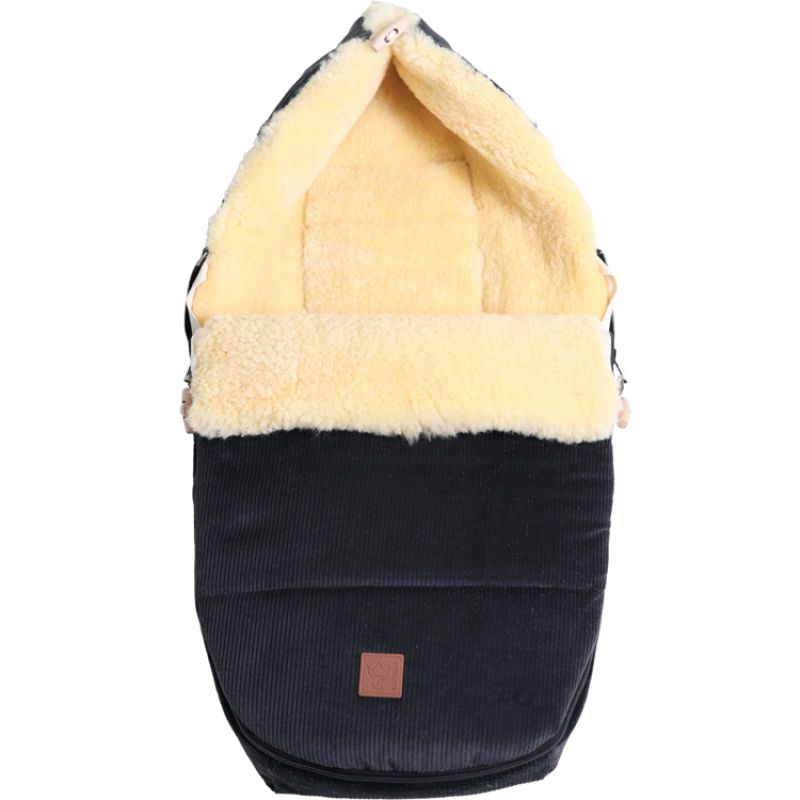 Chancelière Filia Cord en peau de mouton dark grey (0-24 mois) Kaiser