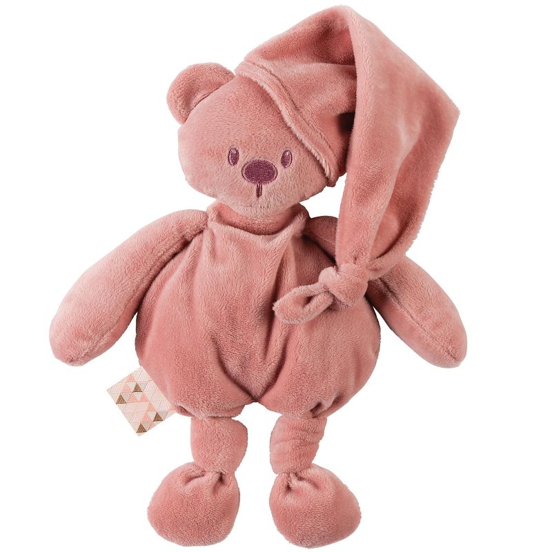 Peluche ours Lapidou vieux rose (36 cm) Nattou