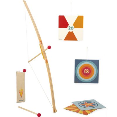 NERF Ensemble arc et flèches pour enfants – Arc en mousse souple + flèche –  Jeu intérieur + extérieur – Arc et (4) flèches à pointe en mousse :  : Jeux et Jouets