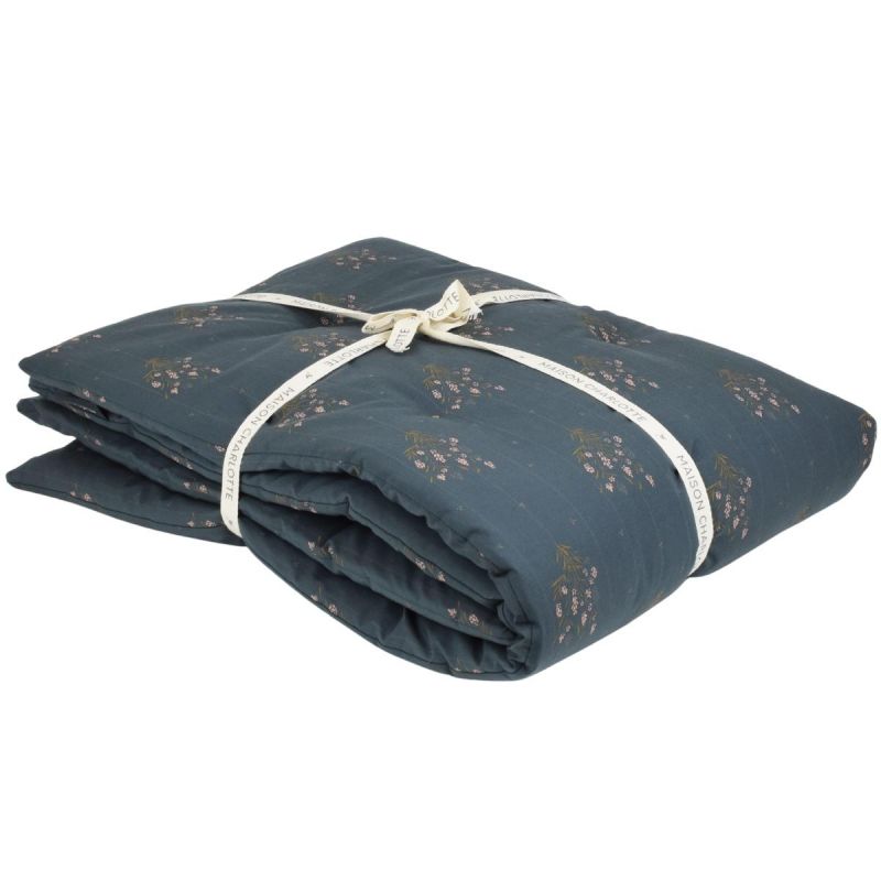 Couverture Madeleine bleu prestige (70 x 100 cm) Maison Charlotte