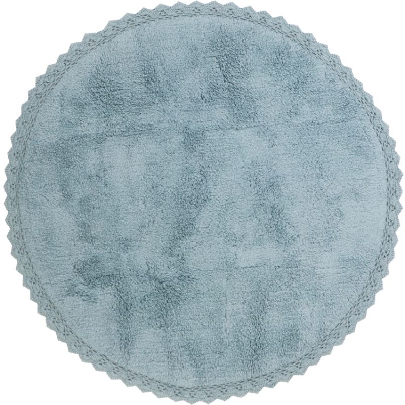 Tapis rond Perla bleu (110 cm) Nattiot