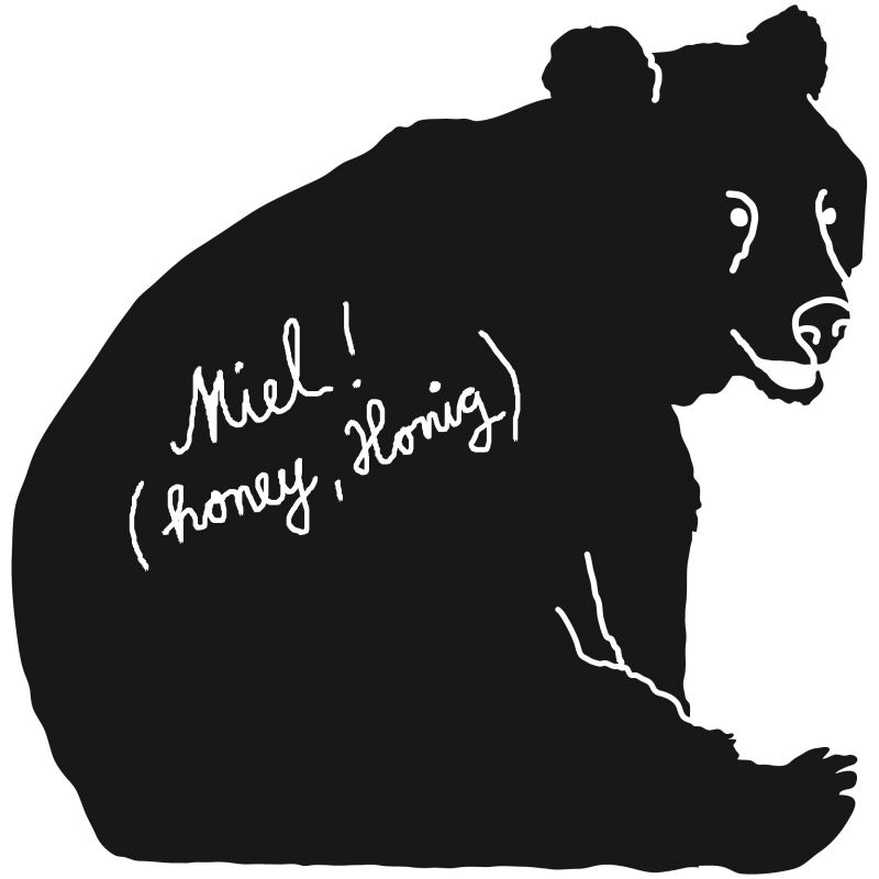 Sticker mural ardoise Ours Mimi'lou
