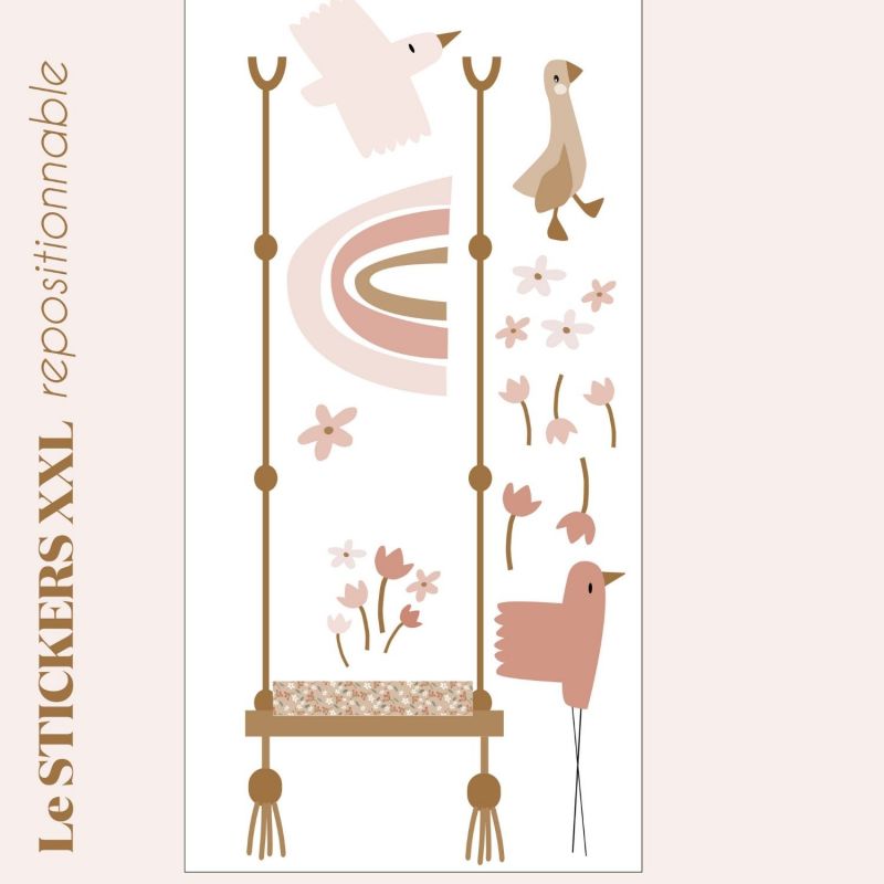 Stickers Décor XXL Faon balancelle Charlie et Suzie Produit 4