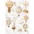 Variation Beige du produit Planche de stickers muraux Montgolfières et animaux (A3) de la marque Lilipinso