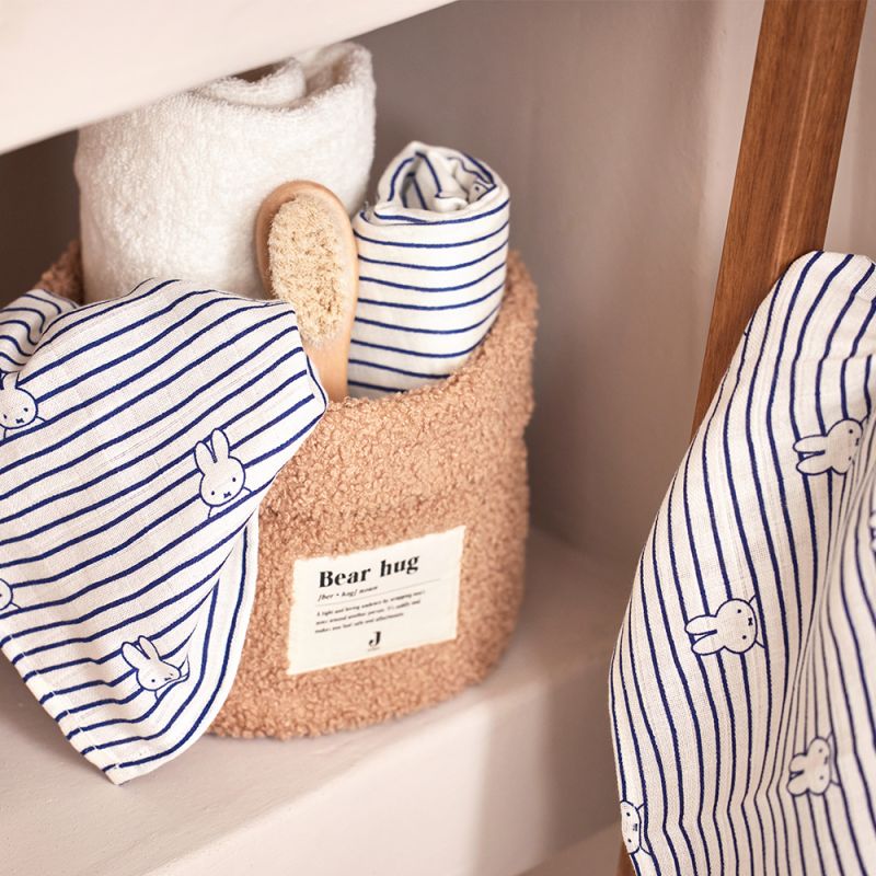 Lot de 3 langes en coton Miffy Stripe Navy (70 x 70 cm) Jollein Produit 2
