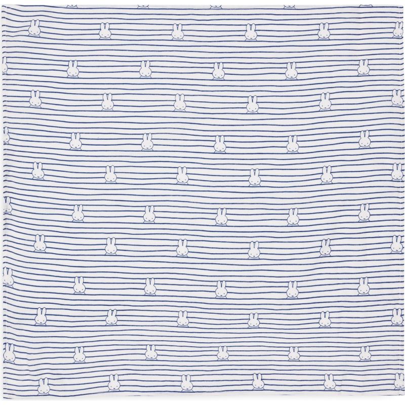 Lot de 3 langes en coton Miffy Stripe Navy (70 x 70 cm) Jollein Produit 3