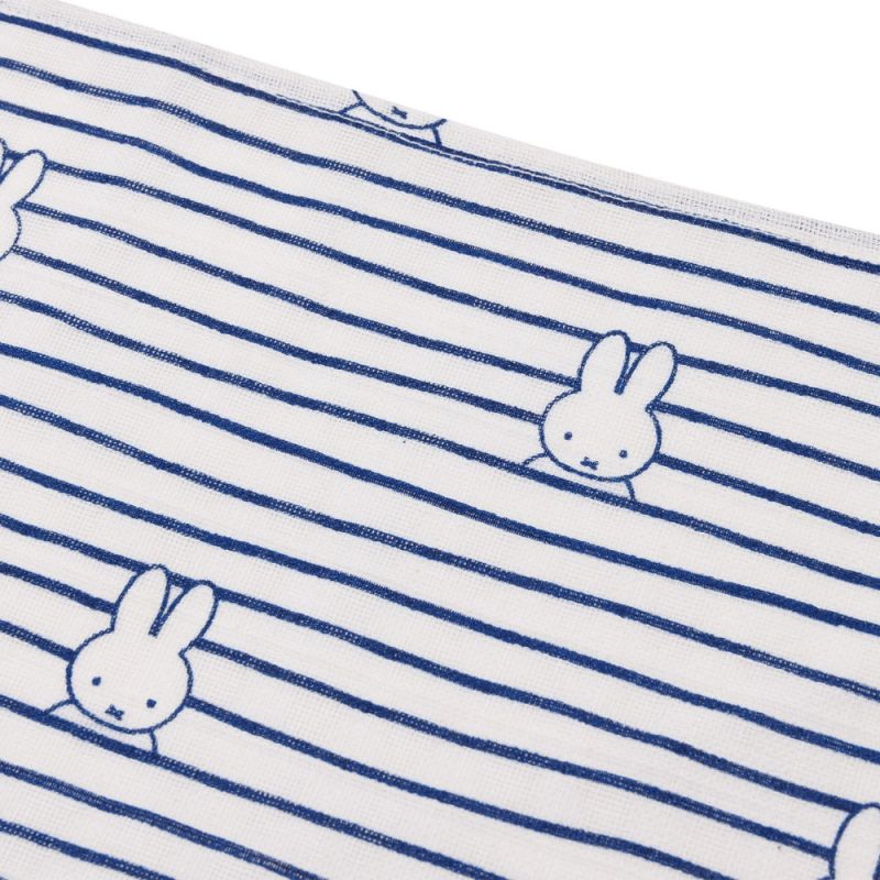 Lot de 3 langes en coton Miffy Stripe Navy (70 x 70 cm) Jollein Produit 4