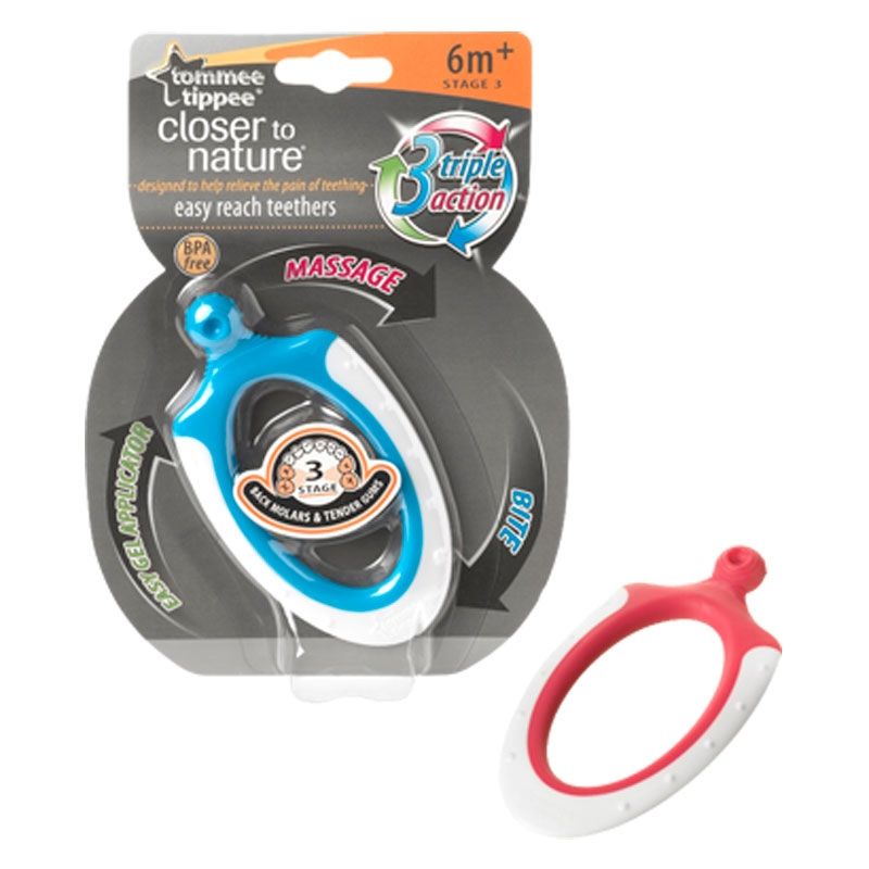 Hochet de dentition bleu stade 3 Closer to nature  Tommee Tippee