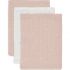 Lot de 3 gants de toilette en gaze de coton Twinkling Wild Rose - Jollein