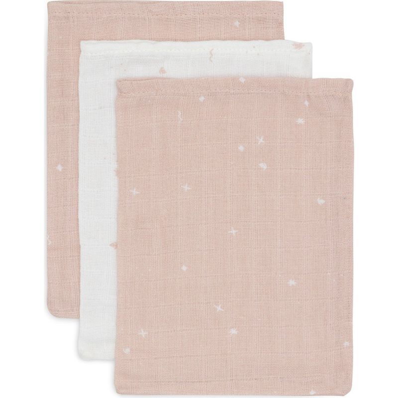 Lot de 3 gants de toilette en gaze de coton Twinkling Wild Rose Jollein Produit 1 grande taille