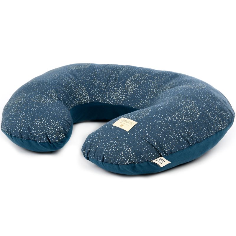 Coussin d'allaitement Sunrise bleu nuit Gold bubble Nobodinoz
