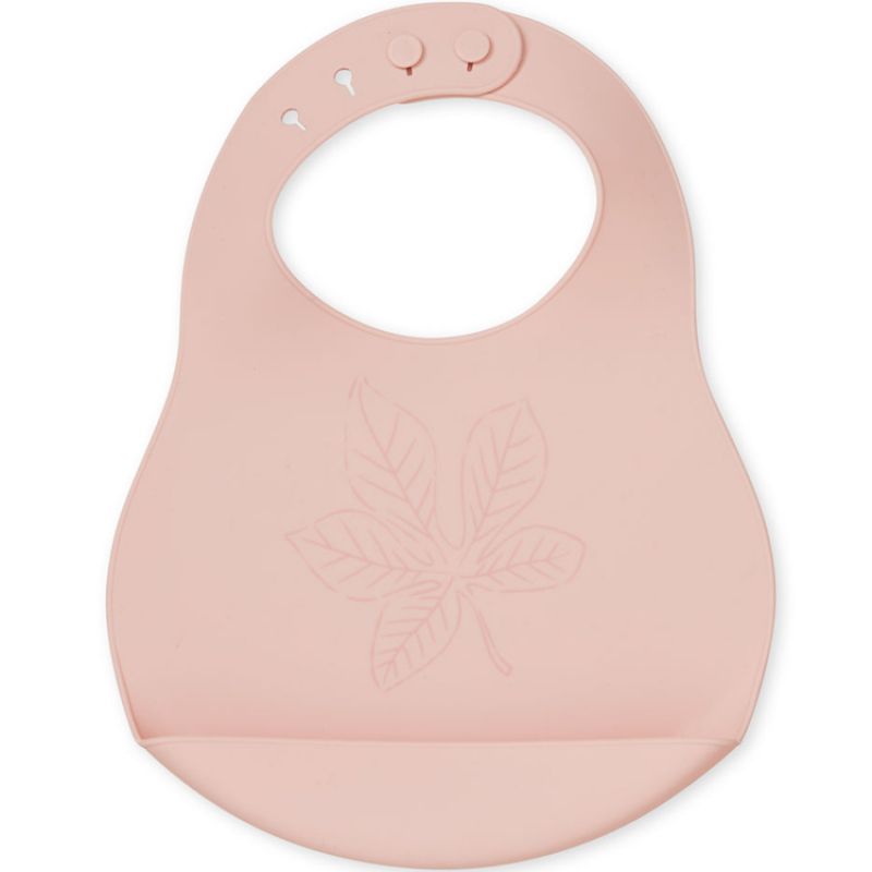 Bavoir en silicone à poche Blossom pink Cam Cam Copenhagen