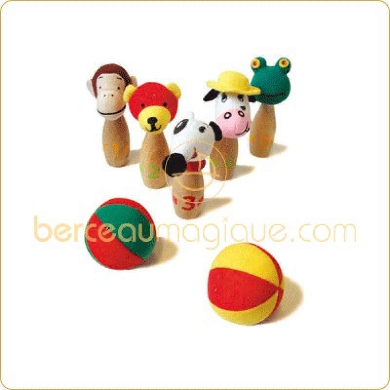 5 baby quilles animaux  Vilac